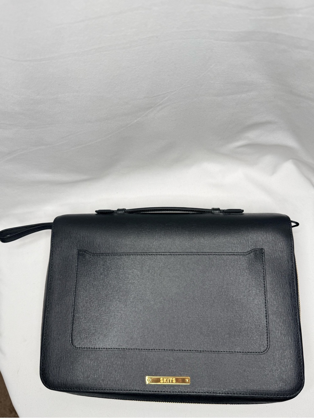 Brand New SKITS Black Leather Tech Organizer / Briefcase Bag - NWT